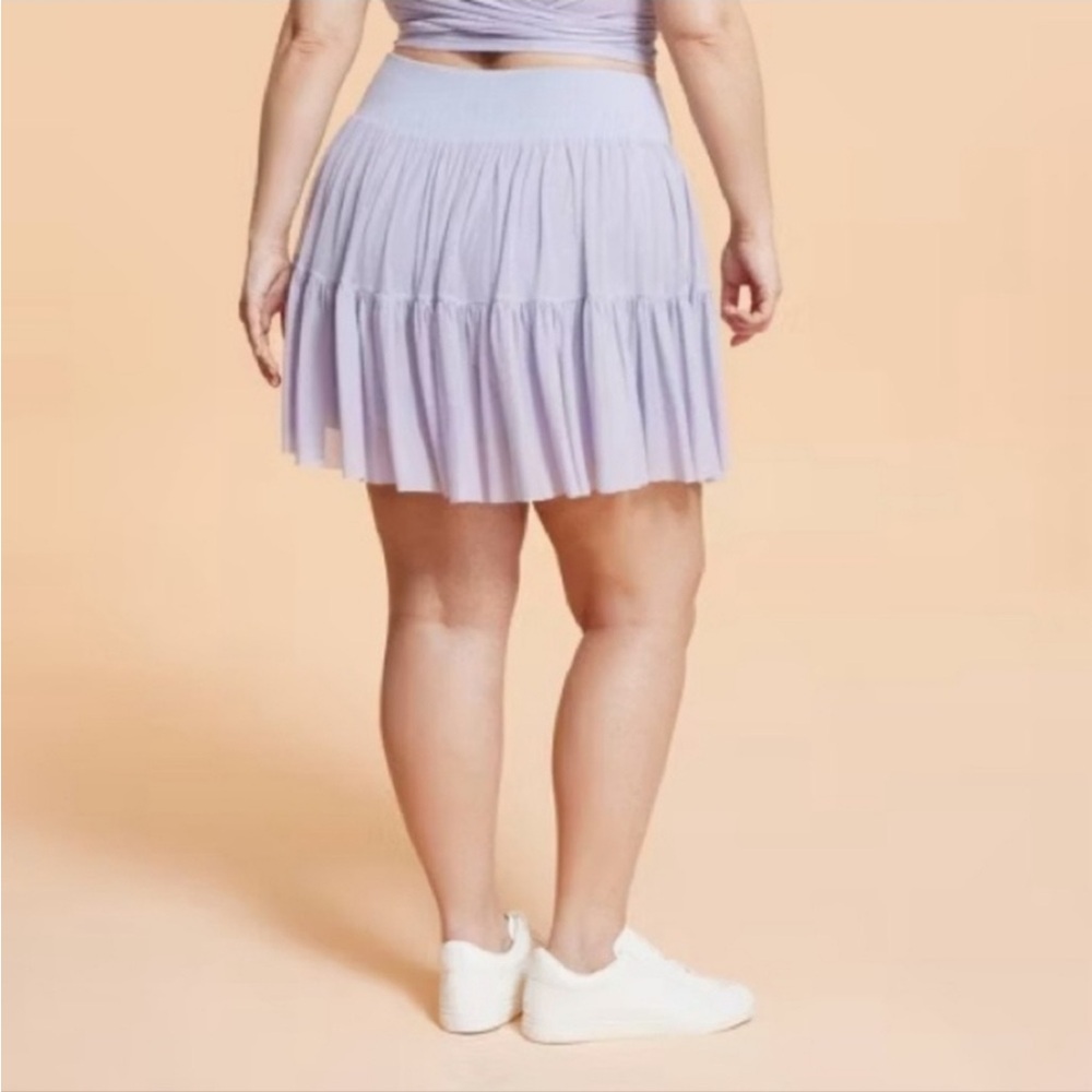 Blogilates Womens 2X Ballerina Evening Haze Light Purple Athletic Skort Skirt - Picture 2 of 3